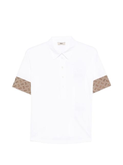 Herno patterned cuff polo shirt