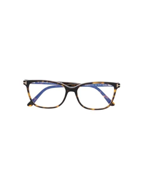 TOM FORD tortoiseshell-effect square-frame glasses