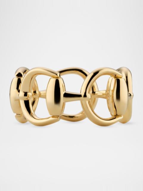 GUCCI Horsebit 18K Yellow Gold Eternity Ring