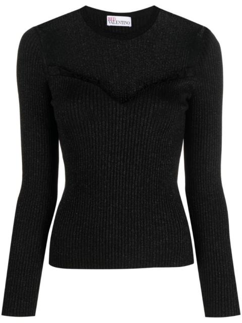 point d'esprit tulle knitted top