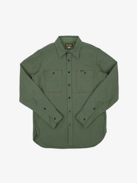 Iron Heart IHSH-307-OLV 13oz Military Serge Work Shirt - Olive