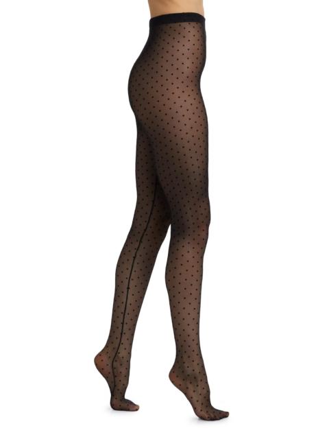 WARDROBE.NYC WARDROBE. NYC Women's Polka Dot Tights - Black
