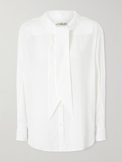 S.S.DALEY Elspeth Pussy-bow Silk Shirt
