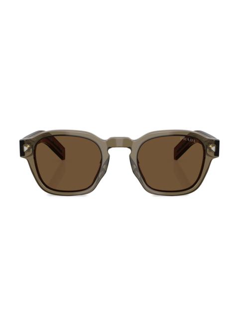 Prada Men's 52MM Round Sunglasses - Dark Brown