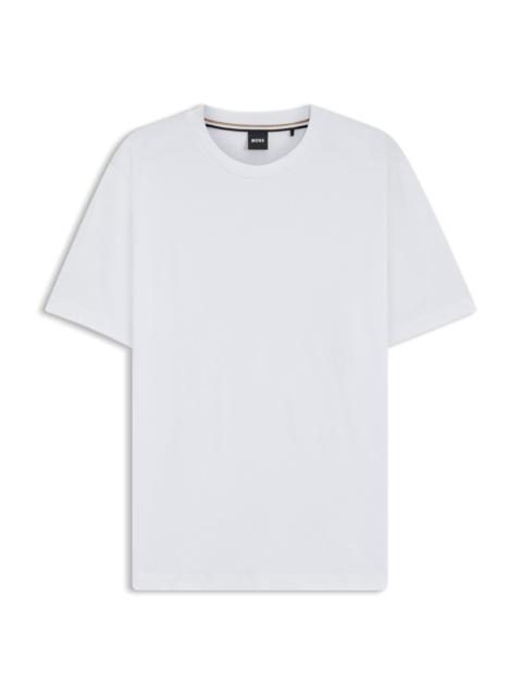 BOSS COTTON-JERSEY REGULAR-FIT T-SHIRT WITH RIBBED COLLAR