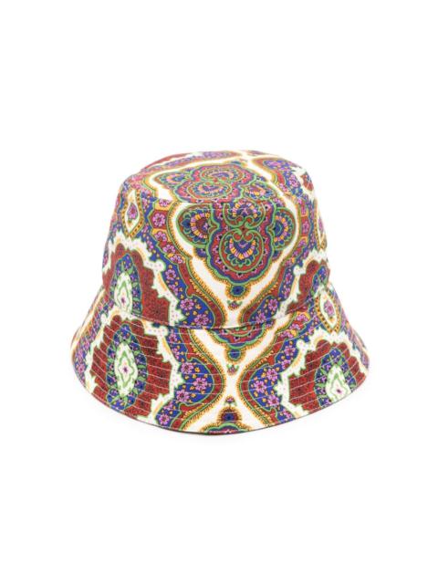 floral-print bucket hat
