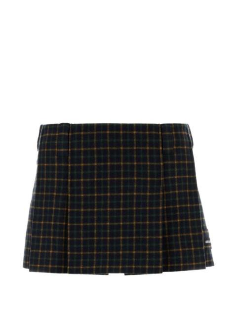 Miu Miu check-pattern pleated skirt