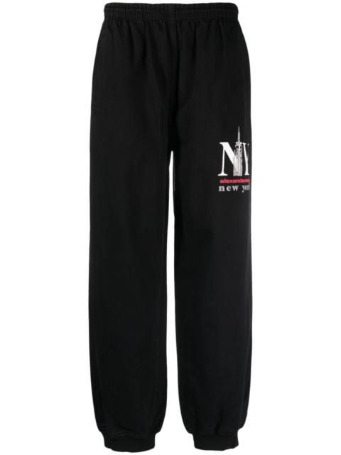 Alexander Wang logo-print cotton-blend track pants