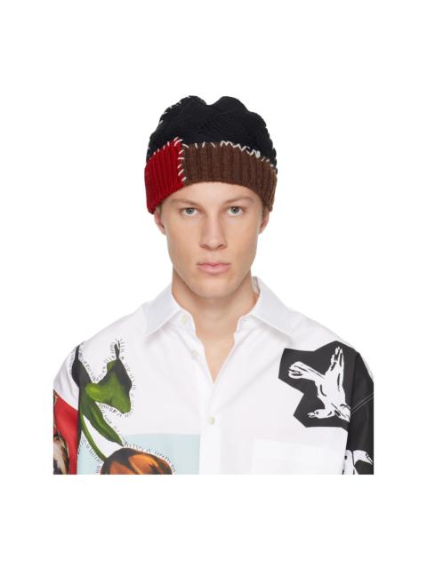 Marni Black Wool Mixed Knit Beanie