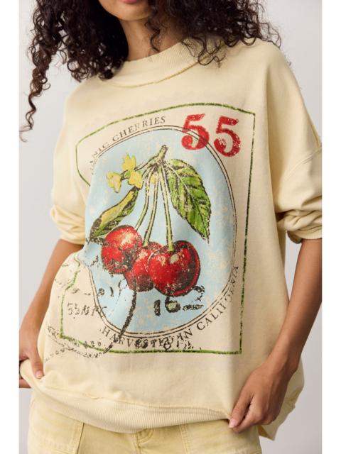 FREE PEOPLE We The Free Palm Spring Turtleneck Graphic Pullover