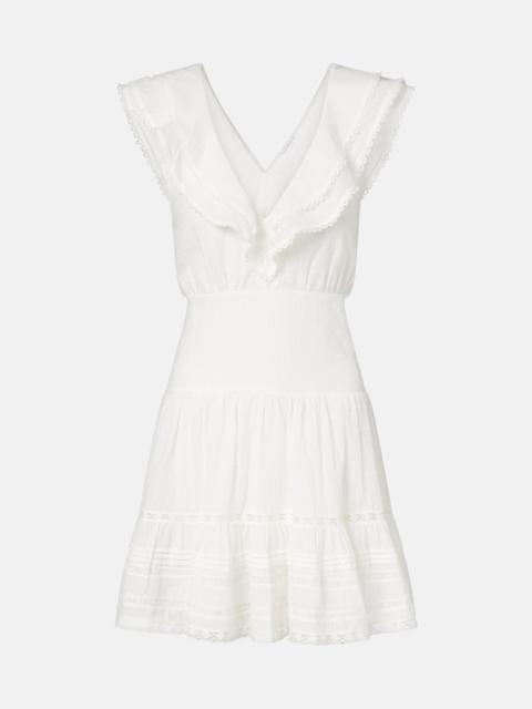 Poupette St Barth Della ruffled cotton minidress