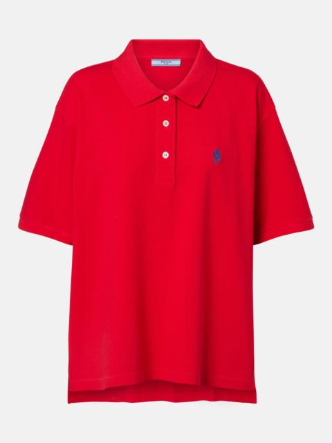 Prada Logo cotton piqué polo shirt