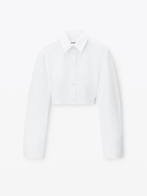 Alexander Wang Cropped Structured Shirt in Organic Cotton