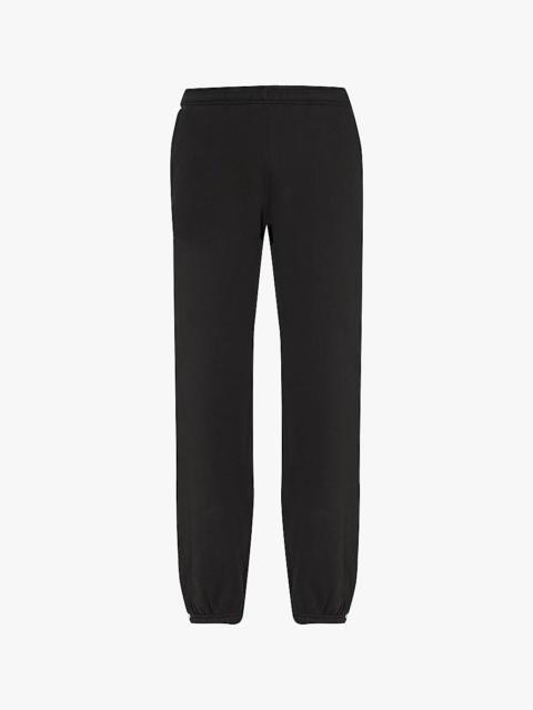 Tapered-leg relaxed-fit organic cotton-jersey jogging bottoms