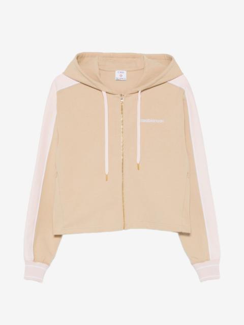 CASABLANCA Punto side-stripe zip-up hoodie