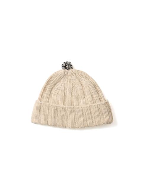 ROTOTO® Merino Cashmere Chunky Pom Beanie - Raw Beige