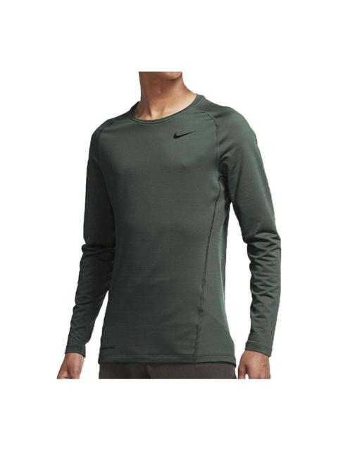 Nike 나이키 직업적인 온난한 긴 소매 티 'Dark 녹색' CV3047-337