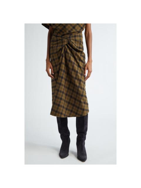 Isabel Marant Étoile Isabel Marant Étoile Tijuana Plaid Cotton Skirt in Khaki/Khaki at Nordstrom