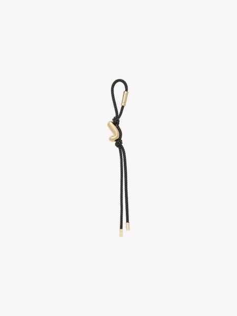 MICHAEL KORS Initial Gold-Tone and Speckled Cord Bag Charm