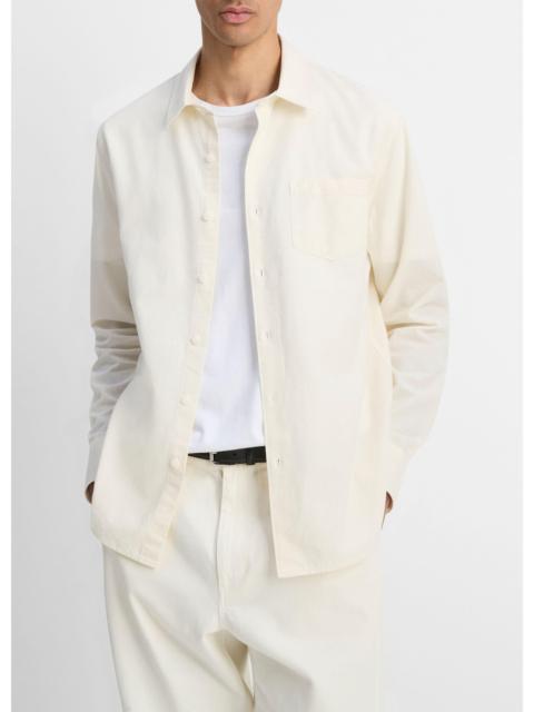 Vince Cotton Chambray Button-Front Shirt