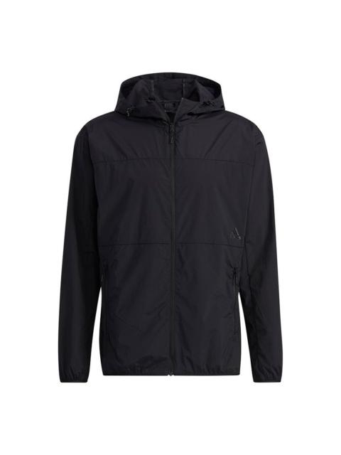 adidas Sports Windproof Woven Hooded Jacket Black GP0976