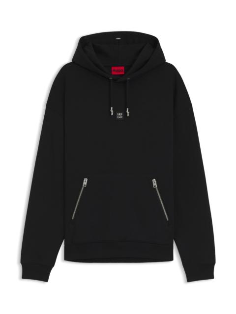 HUGO HOODIE WITH STACKED LOGO