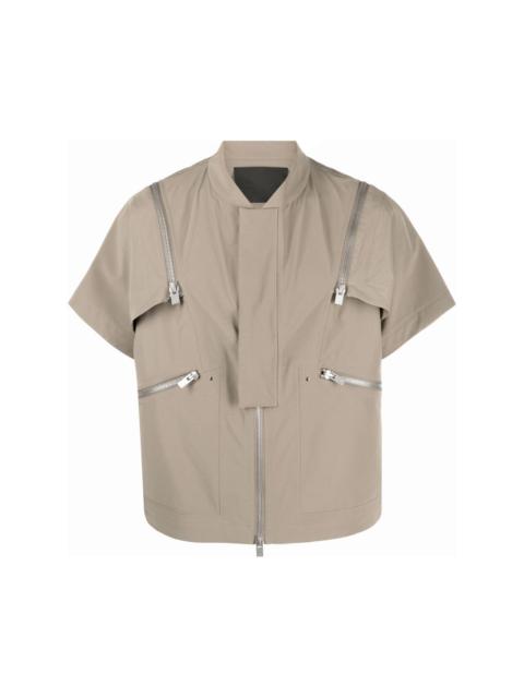 HELIOT EMIL™ Anophyte detachable-sleeve boxy shirt