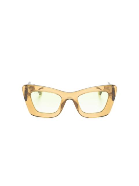 GUCCI transparent oversize-frame sunglasses
