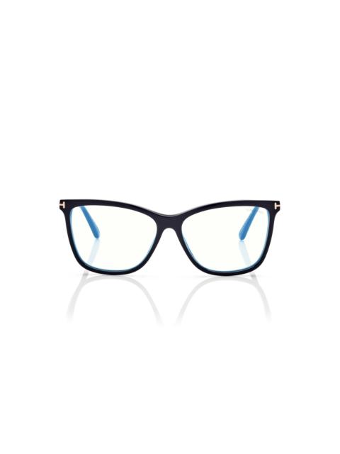 TOM FORD BLUE BLOCK SOFT CAT EYE OPTICALS CLIP ON SUN