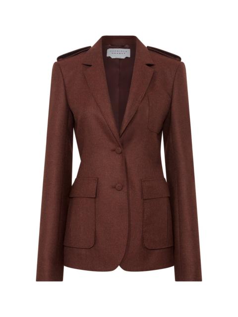 GABRIELA HEARST Louisa Blazer in Burnt Sienna Wool Cashmere Flannel