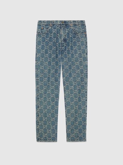 GUCCI GG jacquard denim pant