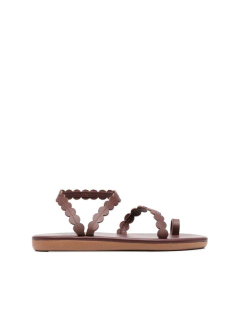 multi-strap leather sandals