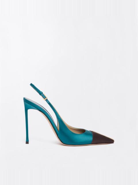 TOM FORD SATIN AND CRYSTAL STONES THEA SLINGBACK