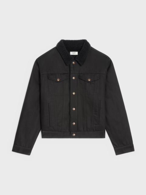 TRUCKER JACKET IN PURE BLACK WASH DENIM