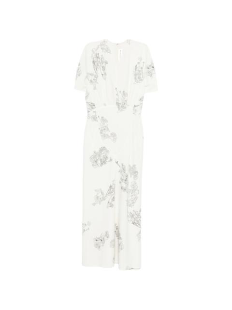 Victoria Beckham floral-print midi dress