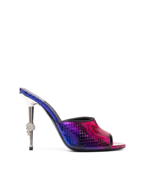 PHILIPP PLEIN skull-heel python sandals