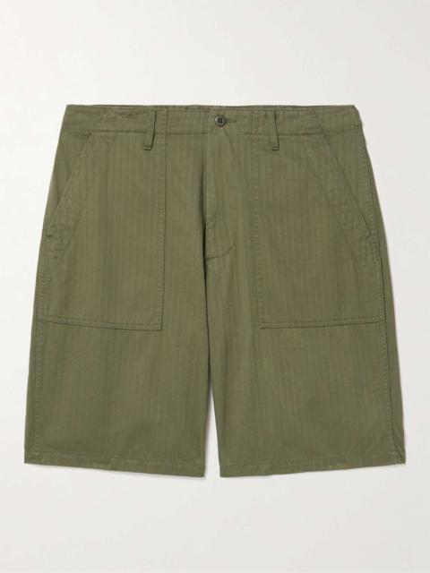 BEAMS PLUS Straight-Leg Herringbone Cotton Shorts