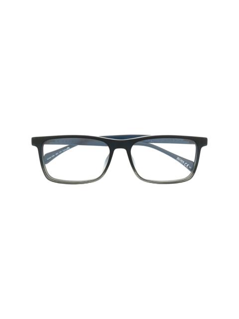 BOSS square frame glasses