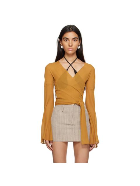 ioannes Yellow Wrap Shirt