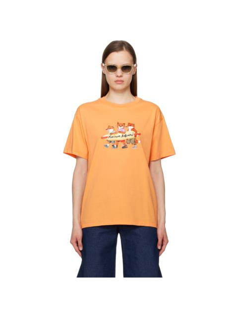 Maison Kitsuné Orange Surfing Foxes T-Shirt