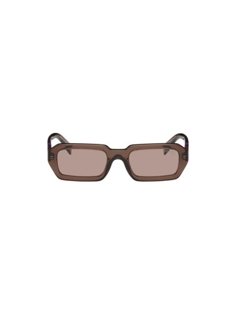 Brown Rectangular Sunglasses