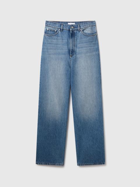 Stella McCartney Faded Wide-Leg High-Rise Denim Jeans