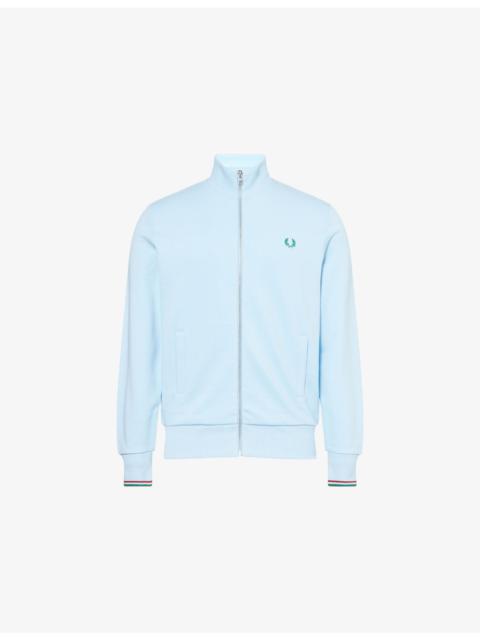Fred Perry Embroidered-Logo Zip-Through Cotton-Jersey Jacket