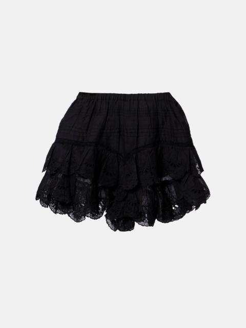Isabel Marant Étoile Jocadia broderie anglaise cotton shorts