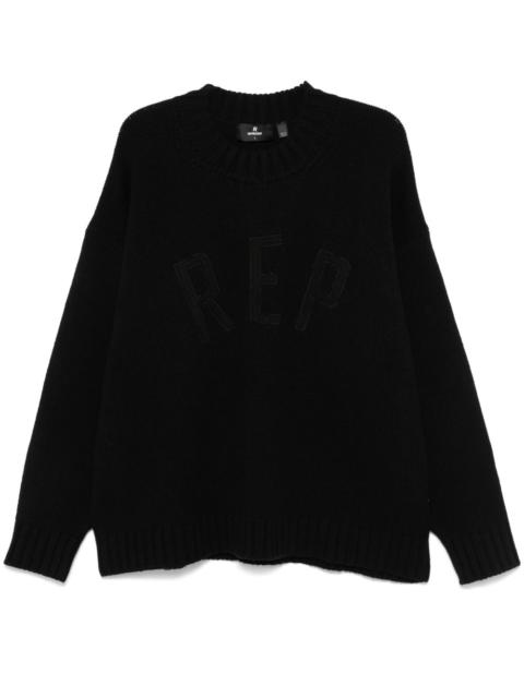 REPRESENT Rep-appliqué sweater