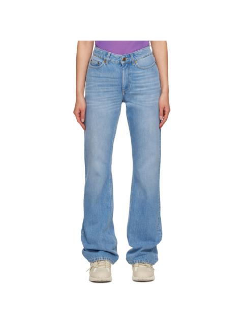Stockholm Surfboard Club Blue Bootcut Jeans