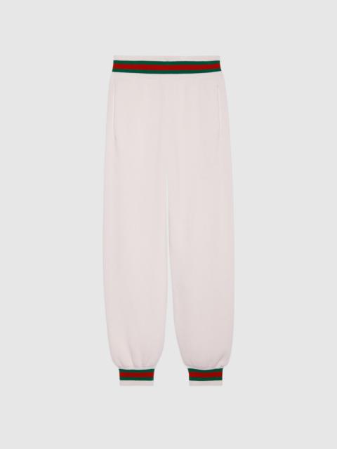 GUCCI Rib wool pant with Web trim