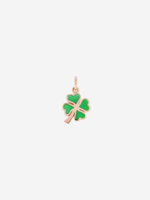 DoDo Rose Gold & Enamel Four Leaf Clover Charm