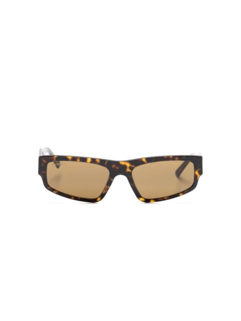BALENCIAGA tortoiseshell-effect square-frame sunglasses