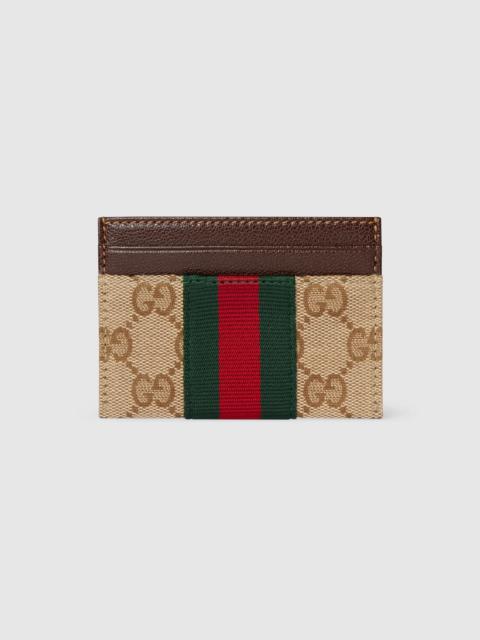 GUCCI GG card case with Web